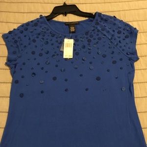 Grace Elements Woman’s Beaded Appliqué Knit Top